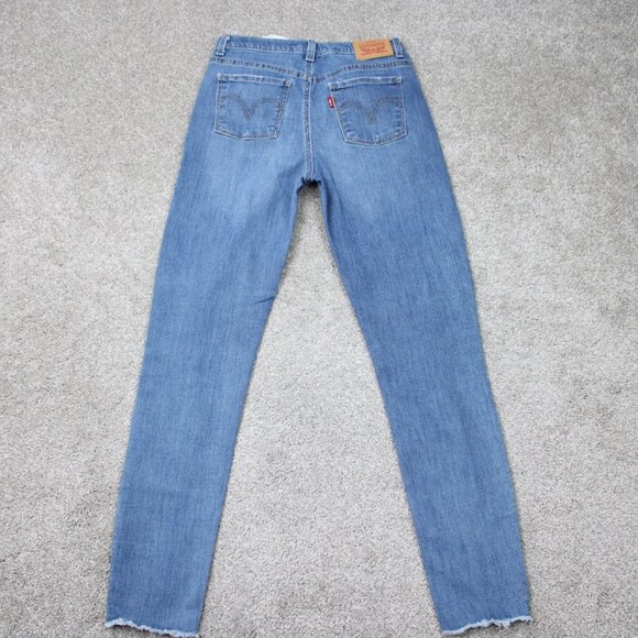Levi’s Jeans Womens 16 Blue 720 High Rise Super Skinny Distressed Denim (26x27) - Picture 6 of 13